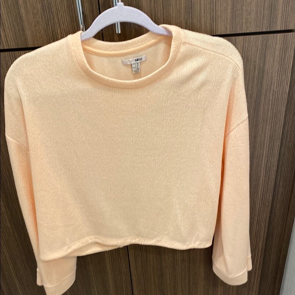 Amuse Society Peach Crop Top